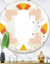 Retro Abstract Design XII - Modern Round or Oval Wall Mirror - Quatrefoil