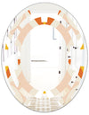 Retro Abstract Design XII - Modern Round or Oval Wall Mirror - Space