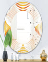 Retro Abstract Design XII - Modern Round or Oval Wall Mirror - Wave