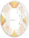 Retro Abstract Design XII - Modern Round or Oval Wall Mirror - Wave