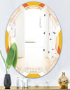 Retro Abstract Design XII - Modern Round or Oval Wall Mirror - Triple C