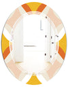 Retro Abstract Design XII - Modern Round or Oval Wall Mirror - Triple C