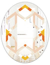 Retro Abstract Design XII - Modern Round or Oval Wall Mirror - Hexagon Star