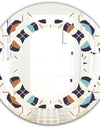 Geometric Retro Design V - Modern Round or Oval Wall Mirror - Space
