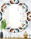 Geometric Retro Design V - Modern Round or Oval Wall Mirror - Triple C