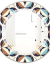 Geometric Retro Design V - Modern Round or Oval Wall Mirror - Triple C