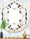 Geometric Retro Design V - Modern Round or Oval Wall Mirror - Hexagon Star