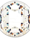 Geometric Retro Design V - Modern Round or Oval Wall Mirror - Hexagon Star
