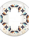 Geometric Retro Design V - Modern Round or Oval Wall Mirror - Quatrefoil