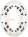 Geometric Retro Design V - Modern Round or Oval Wall Mirror - Space