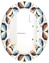 Geometric Retro Design V - Modern Round or Oval Wall Mirror - Triple C