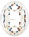Geometric Retro Design V - Modern Round or Oval Wall Mirror - Hexagon Star