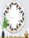 Geometric Retro Design V - Modern Round or Oval Wall Mirror - Quatrefoil