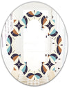 Geometric Retro Design V - Modern Round or Oval Wall Mirror - Quatrefoil