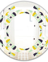 Diamond Retro V - Modern Round or Oval Wall Mirror - Space