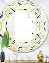 Diamond Retro V - Modern Round or Oval Wall Mirror - Wave