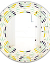 Diamond Retro V - Modern Round or Oval Wall Mirror - Wave