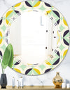 Diamond Retro V - Modern Round or Oval Wall Mirror - Triple C