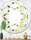 Diamond Retro V - Modern Round or Oval Wall Mirror - Hexagon Star