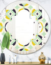 Diamond Retro V - Modern Round or Oval Wall Mirror - Quatrefoil