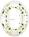 Diamond Retro V - Modern Round or Oval Wall Mirror - Space