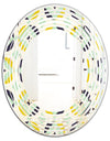 Diamond Retro V - Modern Round or Oval Wall Mirror - Wave