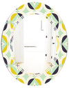 Diamond Retro V - Modern Round or Oval Wall Mirror - Triple C