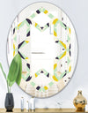 Diamond Retro V - Modern Round or Oval Wall Mirror - Hexagon Star