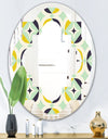 Diamond Retro V - Modern Round or Oval Wall Mirror - Quatrefoil