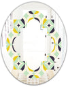 Diamond Retro V - Modern Round or Oval Wall Mirror - Quatrefoil