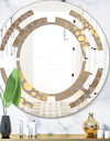 Golden Marble Design III - Modern Round or Oval Wall Mirror - Space