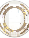 Golden Marble Design III - Modern Round or Oval Wall Mirror - Space