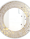 Golden Marble Design III - Modern Round or Oval Wall Mirror - Wave