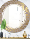 Golden Marble Design III - Modern Round or Oval Wall Mirror - Triple C