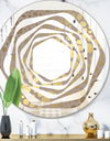 Golden Marble Design III - Modern Round or Oval Wall Mirror - Whirl