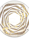 Golden Marble Design III - Modern Round or Oval Wall Mirror - Whirl