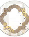 Golden Marble Design III - Modern Round or Oval Wall Mirror - Quatrefoil