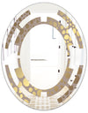 Golden Marble Design III - Modern Round or Oval Wall Mirror - Space