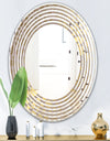 Golden Marble Design III - Modern Round or Oval Wall Mirror - Wave
