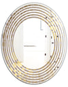 Golden Marble Design III - Modern Round or Oval Wall Mirror - Wave