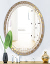 Golden Marble Design III - Modern Round or Oval Wall Mirror - Triple C