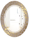 Golden Marble Design III - Modern Round or Oval Wall Mirror - Triple C