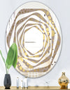 Golden Marble Design III - Modern Round or Oval Wall Mirror - Whirl