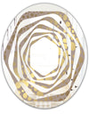 Golden Marble Design III - Modern Round or Oval Wall Mirror - Whirl