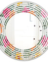 Retro tropical Leaves III - Cottage Round or Oval Wall Mirror - Wave