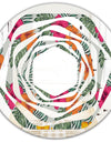 Retro tropical Leaves III - Cottage Round or Oval Wall Mirror - Whirl