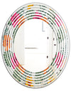 Retro tropical Leaves III - Cottage Round or Oval Wall Mirror - Wave