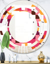 Retro Geometric Design VII - Modern Round or Oval Wall Mirror - Space