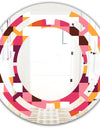 Retro Geometric Design VII - Modern Round or Oval Wall Mirror - Space