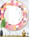 Retro Geometric Design VII - Modern Round or Oval Wall Mirror - Wave
